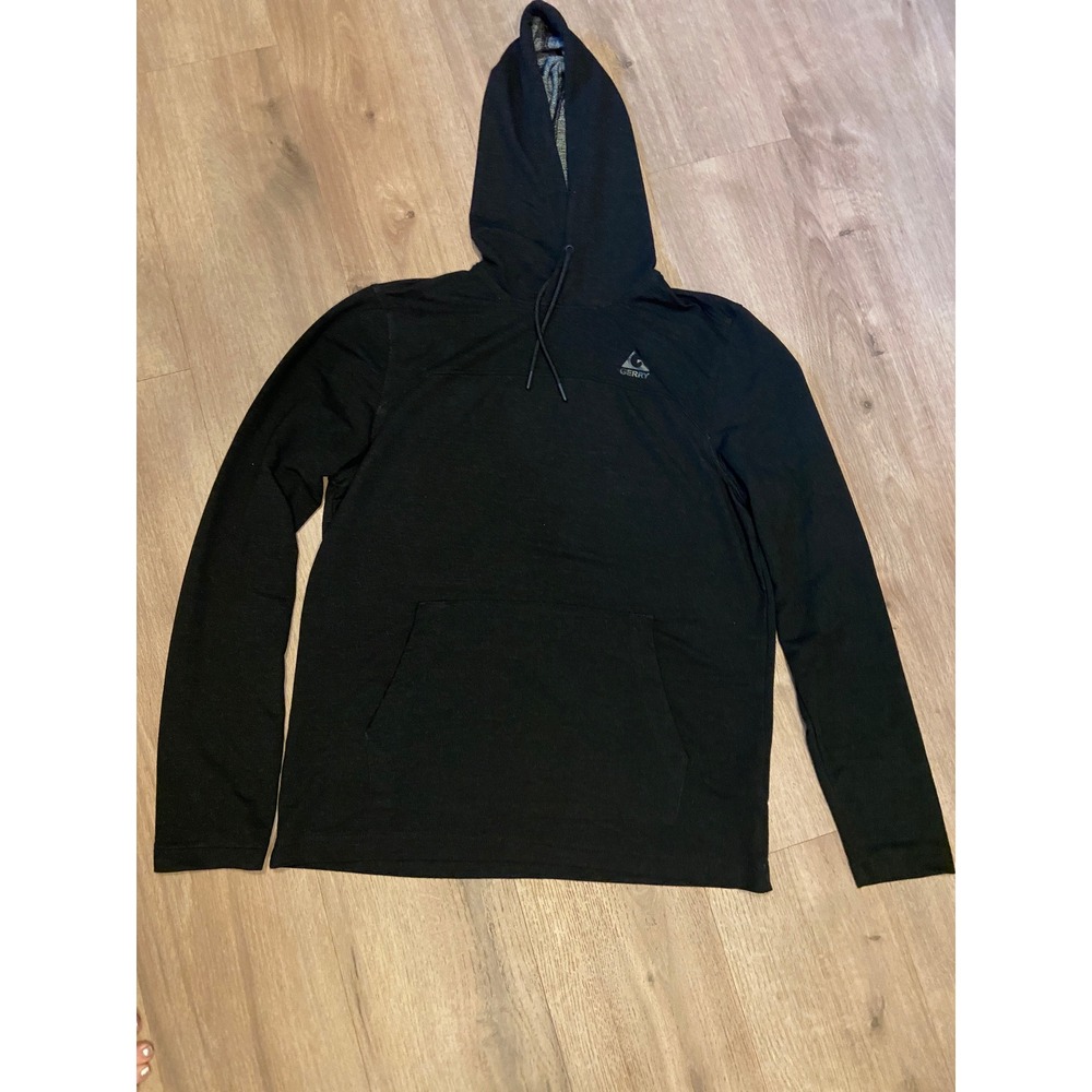 Gerry Hoodie Medium Black Lightweight Pullover Performance Gorpcore Activewear